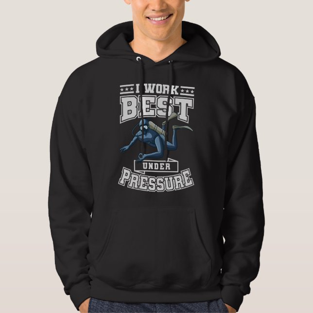 Sudadera Trabajo Mejor Bajo Presión Buceador Comercial (Anverso)