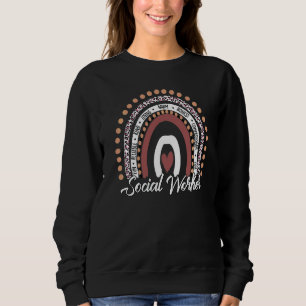Sudadera Trabajo social Leopardo Rainbow Love Rainbow Wo so