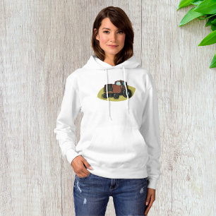 Sudadera Tractor de dibujos animados marrón rústico vehícul