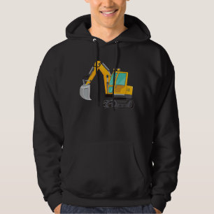Sudadera Tractor de excavación de construcción de pequeños
