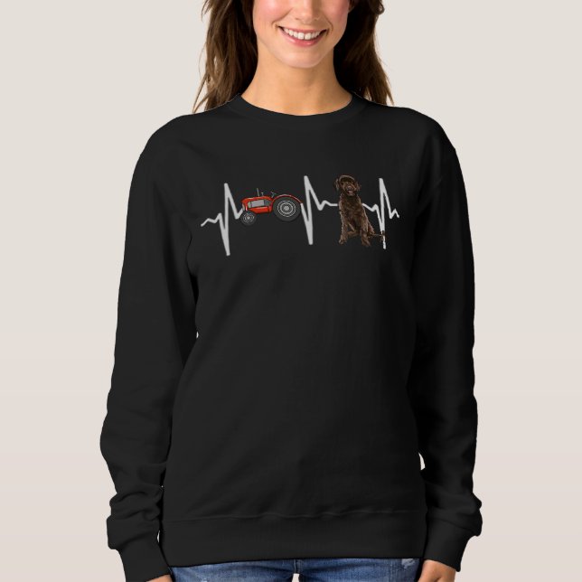 Sudadera Tractor de granjas Perro de Agua Portugués (Anverso)