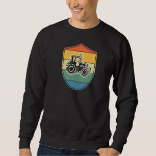 Sudadera Tractor En Guay Retro Emblem Orgulloso Granjero Y 