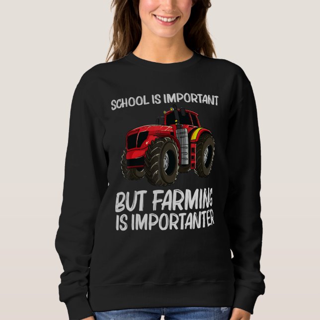 Sudadera Tractor Guay Para Niños Vehículo De Granja Grande  (Anverso)