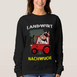 Sudadera Tractor Infantil Con Agricultor De Vacas Joven