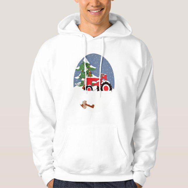 Sudadera Tractor para Navidades (Anverso)