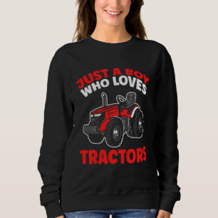 Sudadera Tractor Para Niños Solo Un Niño Que Ama Los Tracto