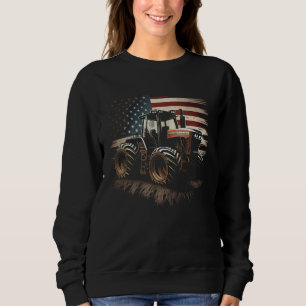 Sudadera Tractores de granjero USA bandera patriótica agric