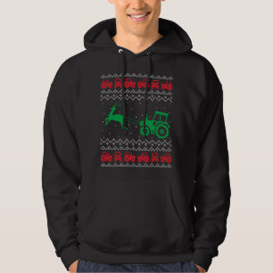 Sudadera Tractores que cultivan Navidades feos dulces navid