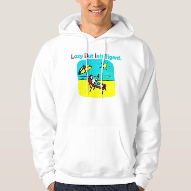 SUDADERA TRADEMARKED LAZY BUT INTELLIGENT HOODIE (Anverso)