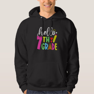 Sudadera Trae Hello Séptimo Grado De Trato Feliz Último Día