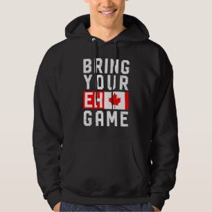 Sudadera Trae tu juego Eh Viñeta Bandera Canadiense Canadá 