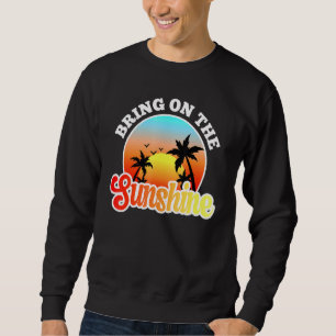 Sudadera Traer Las Vacaciones De Verano Sunshine Palm Trees