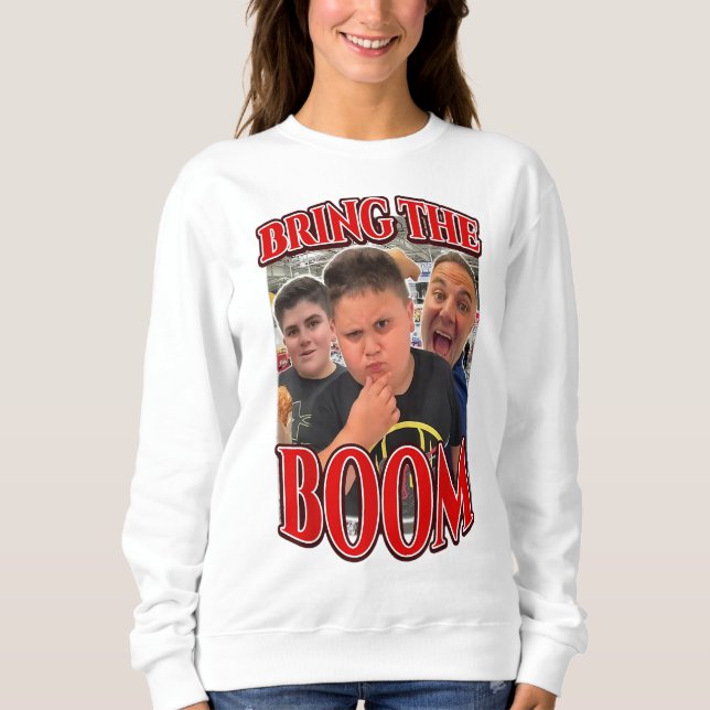 Sudadera Traer los regalos divertidos de Chiste de Boom Riz (Anverso)