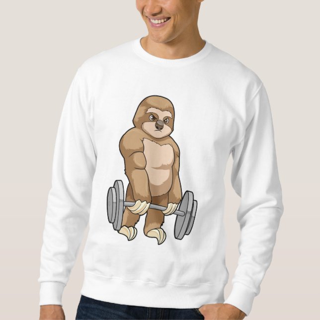 Sudadera Tragedia en Bodybuilding con Barbell (Anverso)