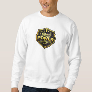 Sudadera Traigo La Potencia Placa Dorada Peligrosa Con Lice