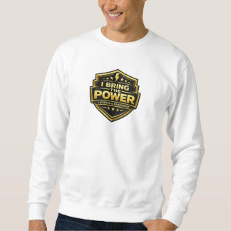 Sudadera Traigo La Potencia Placa Dorada Peligrosa Con Lice