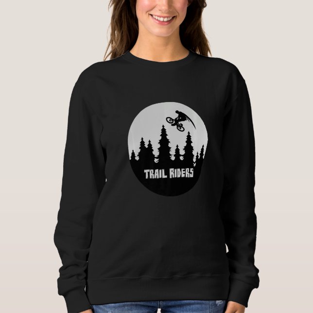 Sudadera Trail Riders Biking Bicycle BMX Stunt Dirt Bike Pr (Anverso)