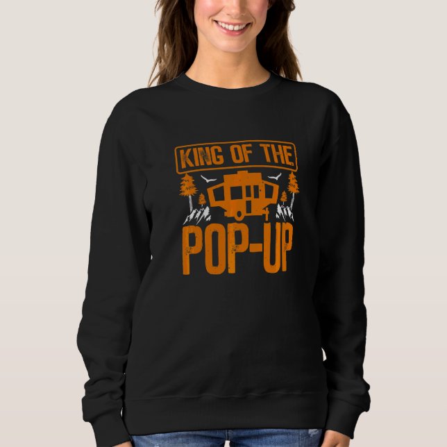 Sudadera Trailer De Tiendas Al Aire Libre Del Camper De Pop (Anverso)