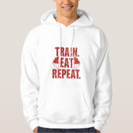 Sudadera Train Eat Repeat Hoodie – Motivational Gym Hoodie 
