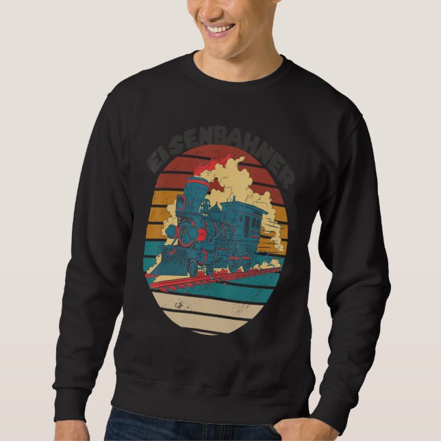 Sudadera Train Railroad Steam Locomotive Railway Conductor (Anverso)