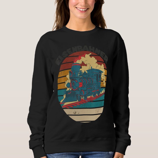Sudadera Train Railroad Steam Locomotive Railway Conductor (Anverso)