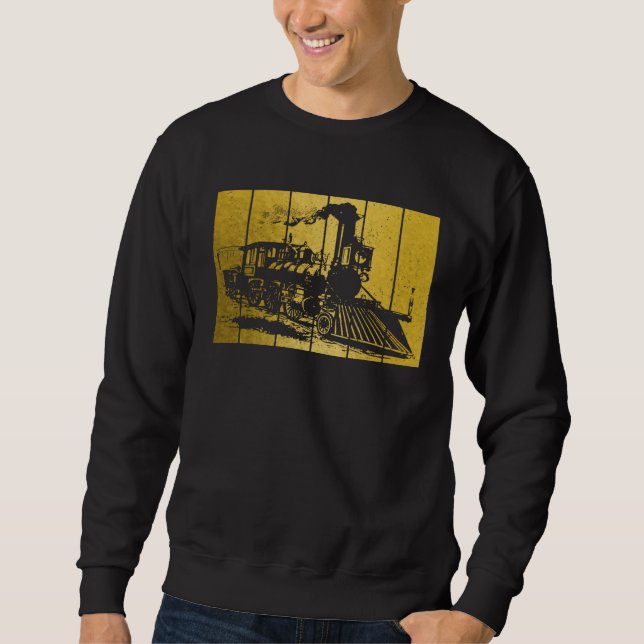 Sudadera Train Vintage Locomotive Model Railroad Train (Anverso)