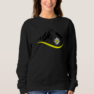 Sudadera traje Alpen Edelweiß Edelweiss para dirndl blanco