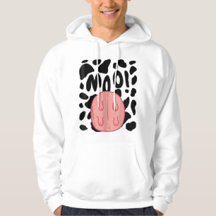 Sudadera Traje De Animal Con Estampado De Vaca Divertido C