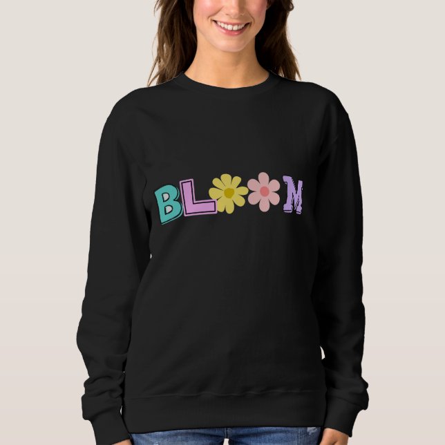 Sudadera Traje de bebé floreado retro pastel Bloom (Anverso)
