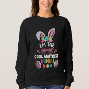 Sudadera Traje de conejito de Pascua genial camarera huevos