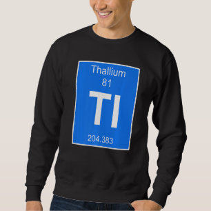 Sudadera Traje de elemento de Talio Tabla periódica Química