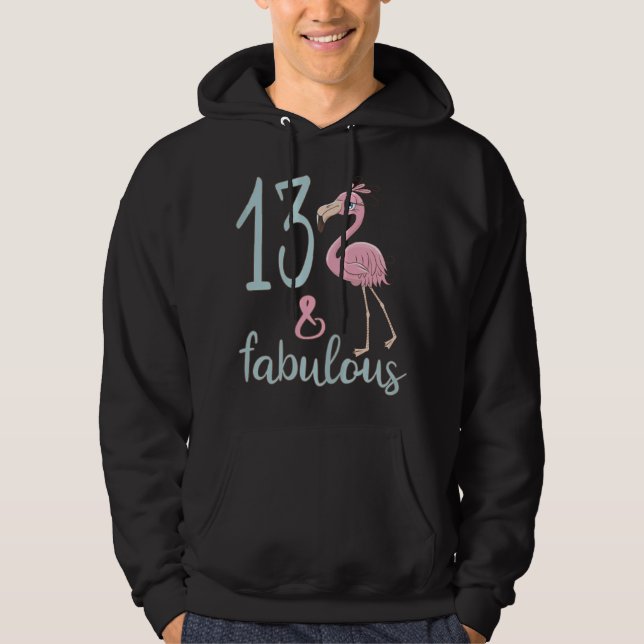 Sudadera Traje de flamenco para cumpleaños 13 de niñas de 1 (Anverso)