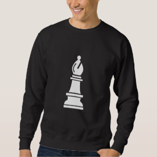 Sudadera Traje de Halloween de pieza de ajedrez blanca de a