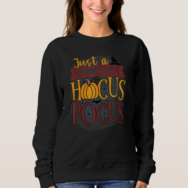 Sudadera Traje de Halloween Montón de Hocus Pocus Feliz Hal (Anverso)