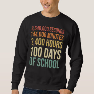 Sudadera Traje De Maestra De 100 Días De Escuela 80s Retro 