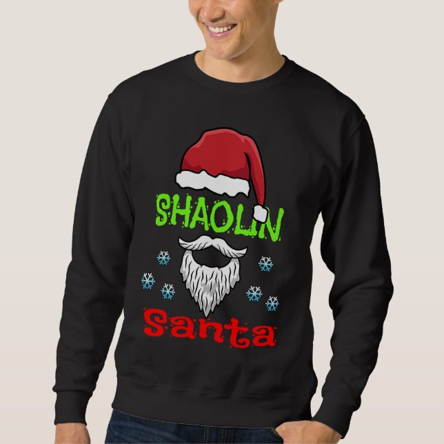 Sudadera Traje de Navidad Perezoso Shaolin Kung Fu Shaolin  (Anverso)