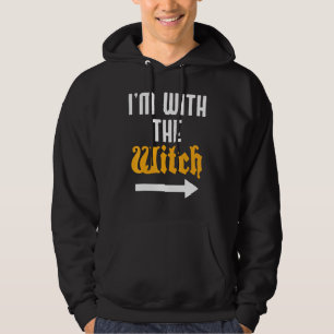 Sudadera Traje De Pareja De Halloween Estoy Con La Bruja