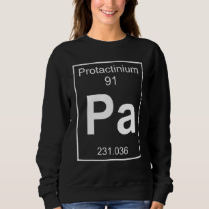 Sudadera Traje del elemento Protactinio Tabla periódica Quí