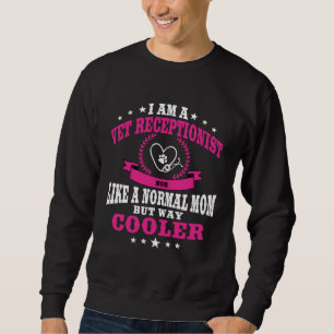 Sudadera Traje divertido de mamá recepcionista de veterinar