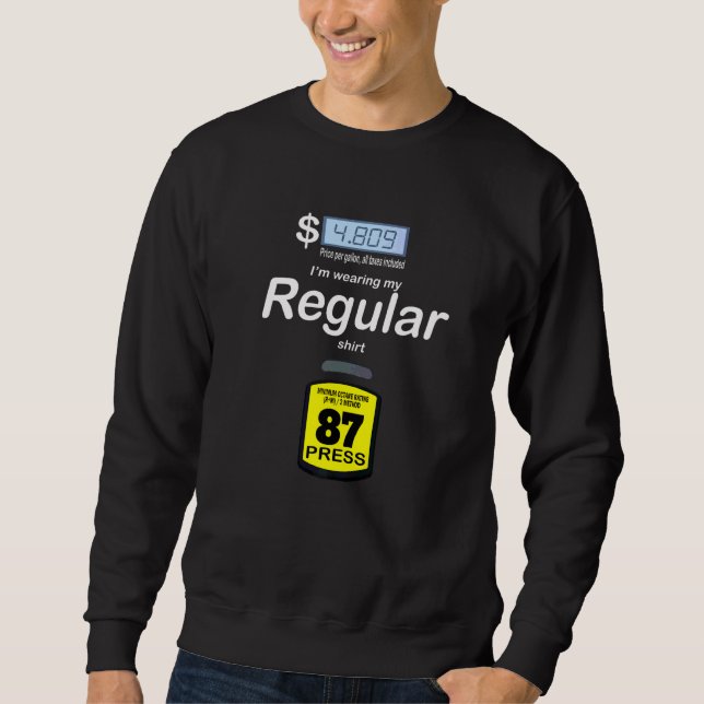 Sudadera Traje Gasolina Regular  Bomba de Gasolina Regular (Anverso)