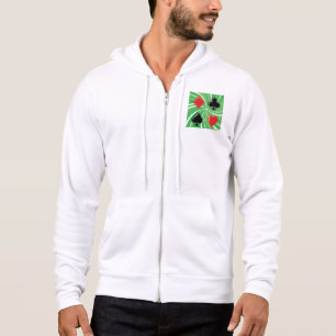 Sudadera Trajes de Cartas Retro Rojo y Negro Vibrantes