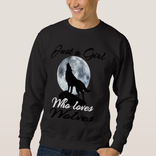 Sudadera Trajes De Lobo Para Mujeres Chicas Sólo Un Chica Q (Anverso)