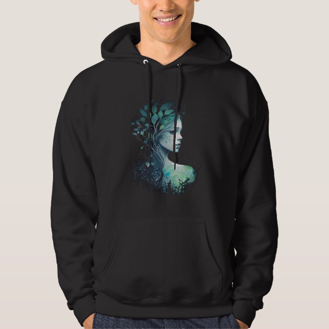 Sudadera Tranquil Tree Goddess Graphic Tees Men Women Boys  (Anverso)