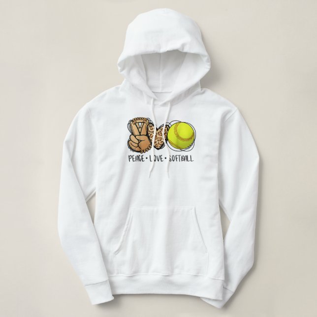 Sudadera Tranquilas madres de softball de amor Softba Día d (Diseño del anverso)