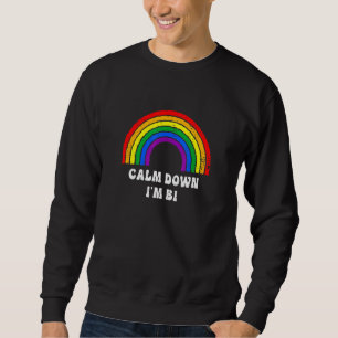 Sudadera Tranquilidad Im Bi Rainbow Bi Orgullo Bisexual Pr