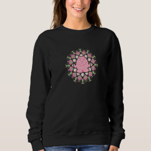 Sudadera Tranquilidad meditando yoga de cerdo Mandala