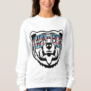 Sudadera Trans Papa oso orgulloso padre aliado transgénero