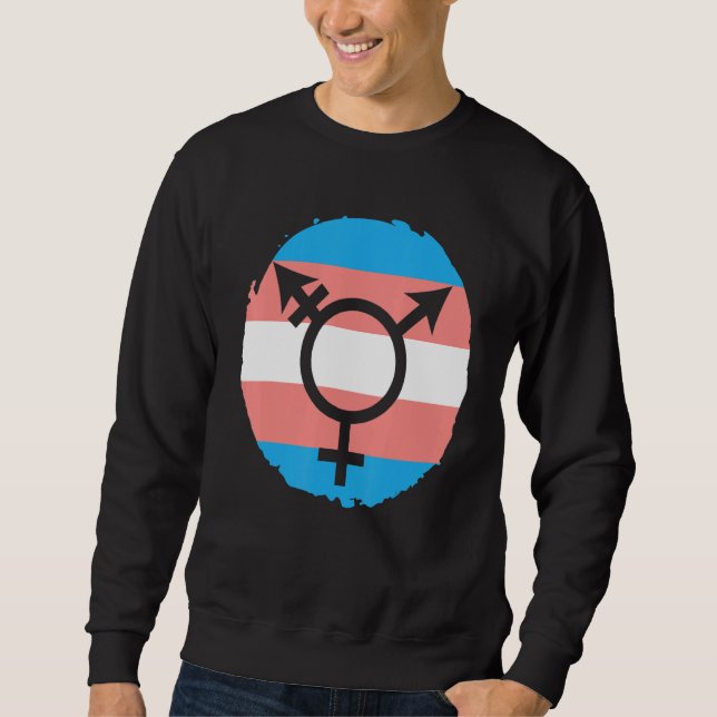 Sudadera Trans Rainbow Pride LGBTQ Transgender Rights 1 (Anverso)