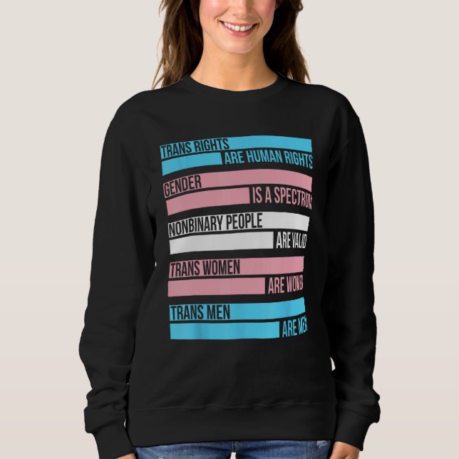 Sudadera Trans Rights Are Human Rights Gender Is A Spectrum (Anverso)