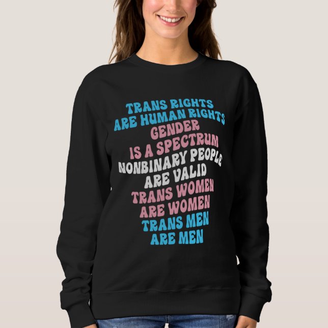 Sudadera Trans Rights Are Human Rights Gender Is A Spectrum (Anverso)